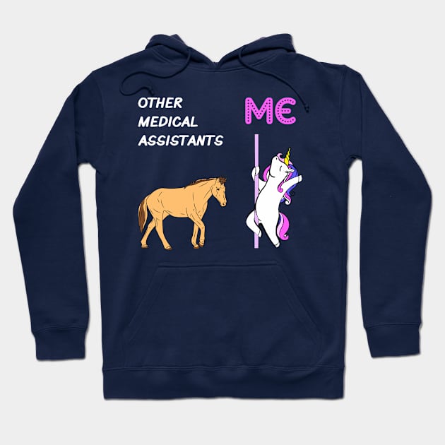 Medical Assistant - Unicorn & Horse Design Hoodie by best-vibes-only